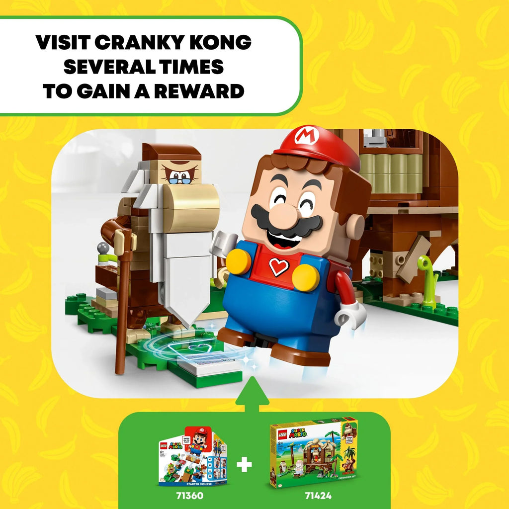 Kong’s Birthday Buildable Super and Donkey 2 Mario Old Expansion Kong Collectible Fun Kong, Donkey Cranky Year Kids, 8-10 Set, for Mario Super Figures 71424 Gift House Tree Game with