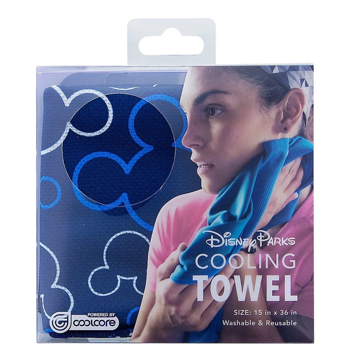 Mickey New Coolcore Cooling Mouse Disney Blue Parks Towel with Box By Icon