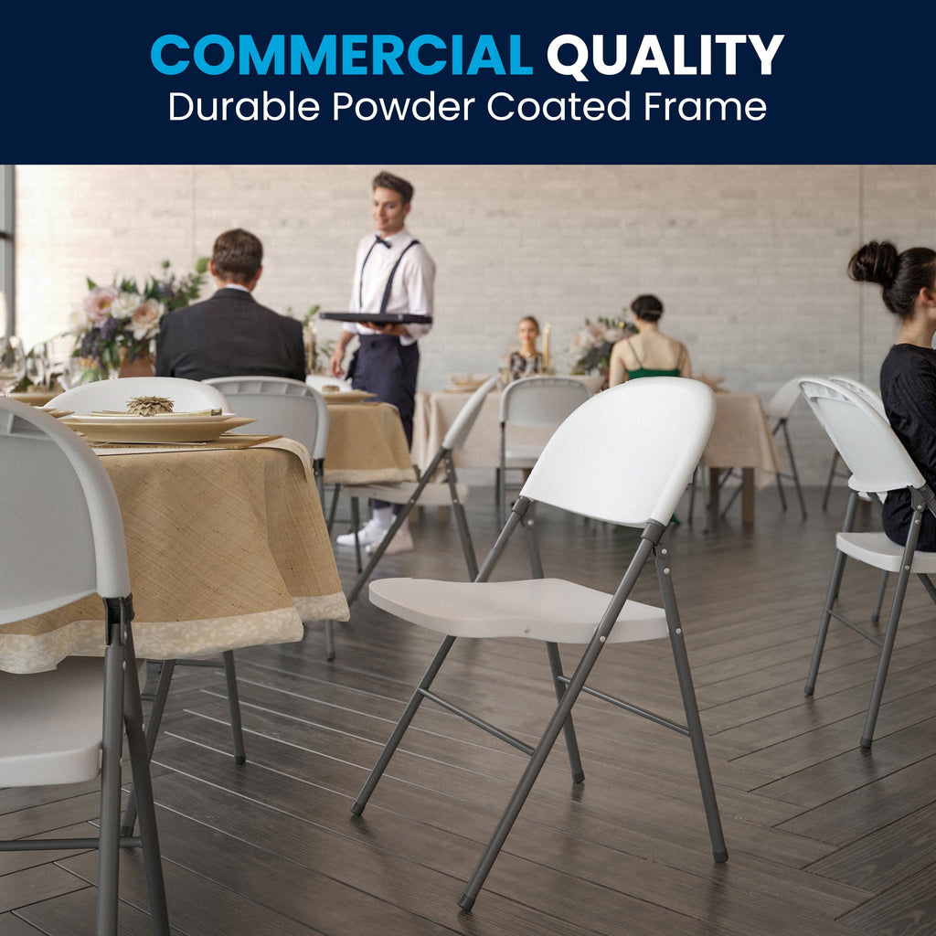 Folding Flash Series Charcoal lb. Plastic Capacity Granite White Furniture with 330 Frame Chair