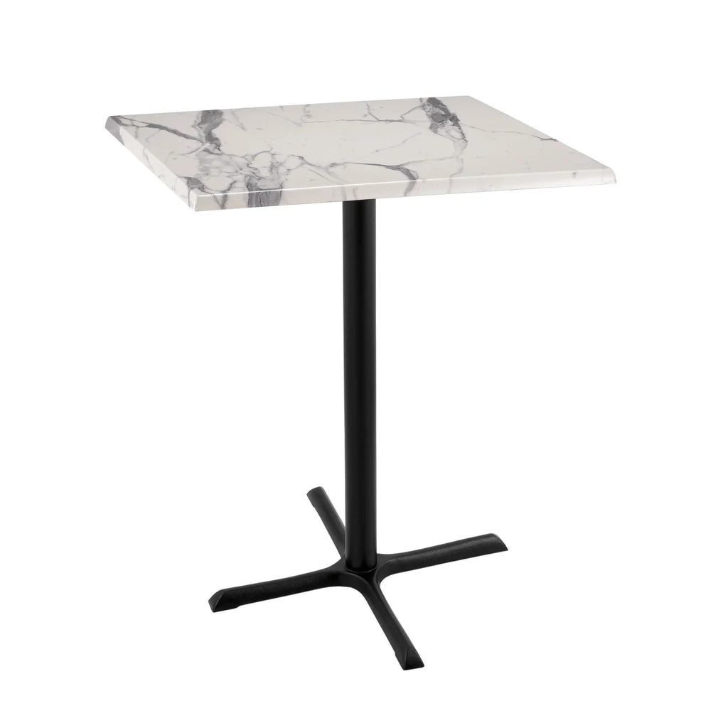 30" Table with Holland Tall x Square 30" White 30" Top Black x by 42" Foot Base Marble Co. Bar Stool Indoor/exterior Indoor/exterior OD211 and 30" the