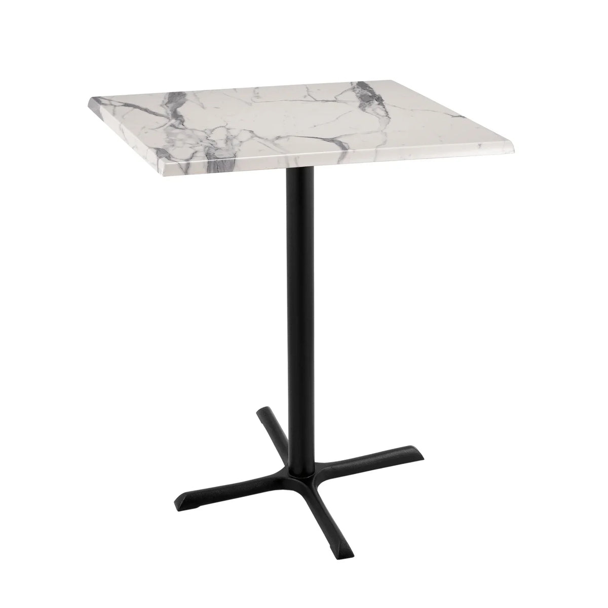 30" Table with Holland Tall x Square 30" White 30" Top Black x by 42" Foot Base Marble Co. Bar Stool Indoor/exterior Indoor/exterior OD211 and 30" the