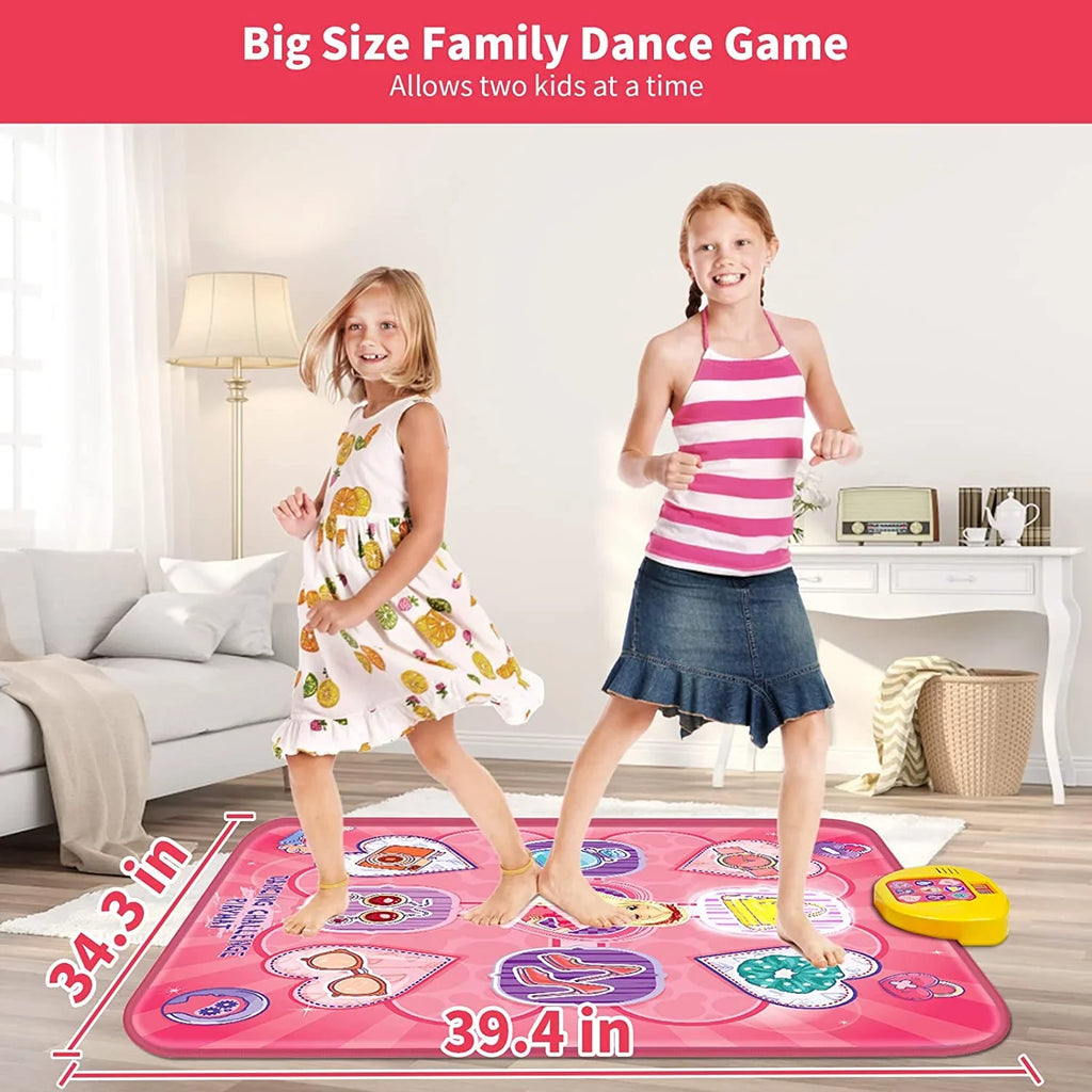 with 4 Dance Dance Kids Musical 5 7 Play with Christmas 3 Toys Lights, Year 9 Gift 5 6 Toy Old for Mat, Birthday Electronic Dance Girls 8 Game Modes, Mats for Game 10 Pink Pad Gifts
