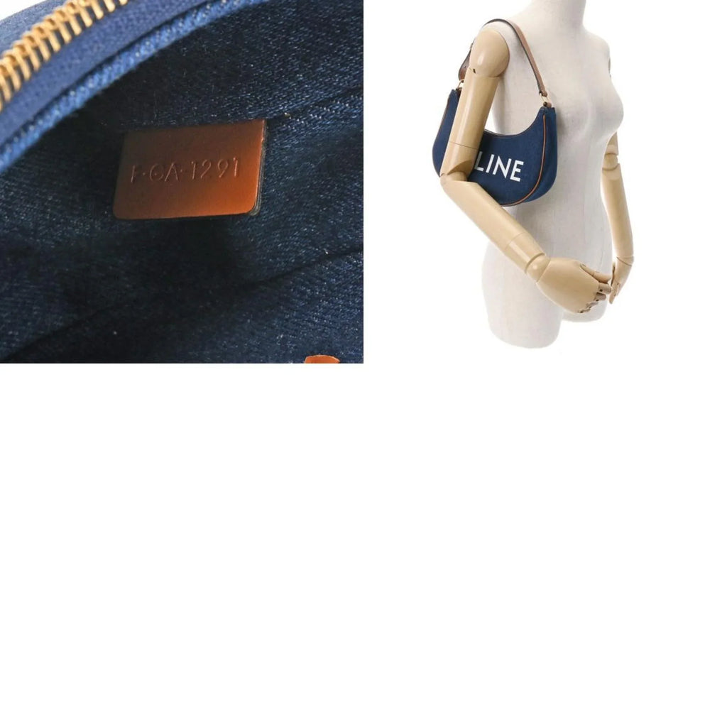 Ava Leather New) Blue 193952DKA Handbag Women's Pre-Owned CELINE Denim (Like