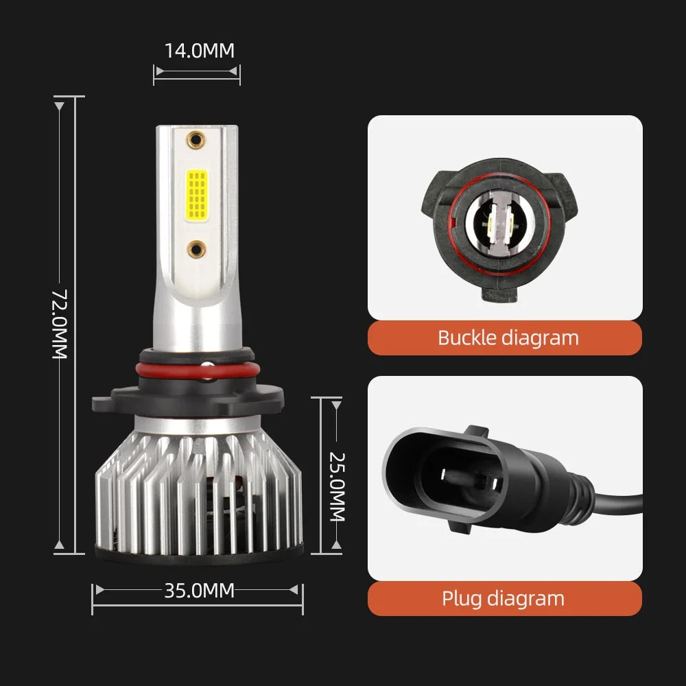 6pcs Light + 6000K 2013-2015, Bulbs Beam Low For Bulbs Mazda High H11 9005 -9 H11 Hedlight Fog