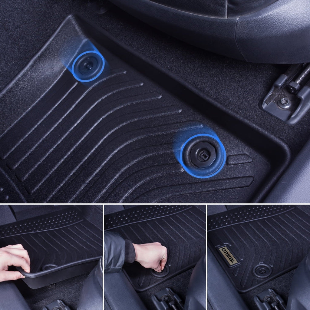 Guard Liners Front and Floor Car for Black All Climatic 2018-2023 Mats Rear Replacement Heavy Compass Fit-Tough/Durable/Odorless Duty Jeep Carpet-Custom