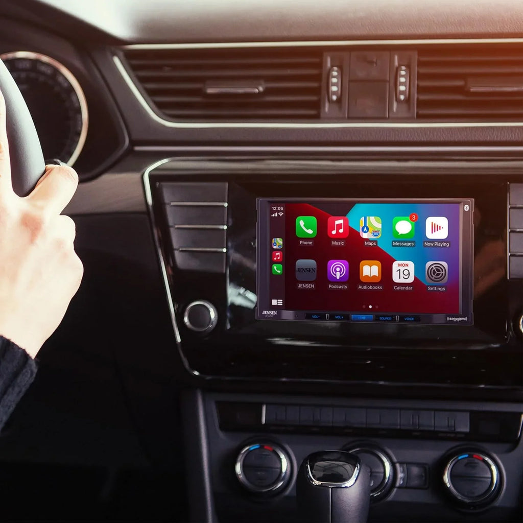 Double Jensen Wireless, Certified Android CarPlay Auto, 7-inch Radio, Stereo Car J3CA7W Apple or New Wired
