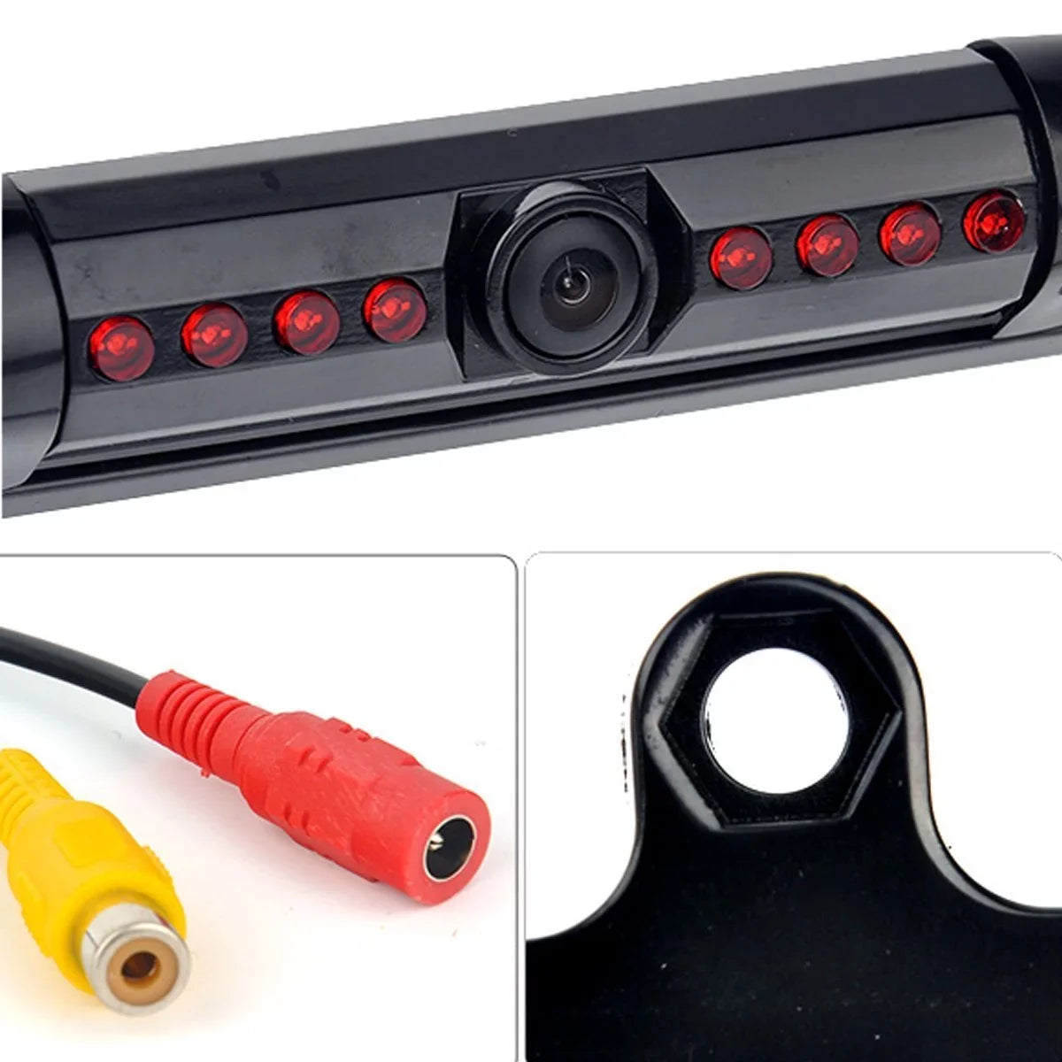 Plate Camera Frame 8IR Vision View License Rear Parking Backup Black Night Car US