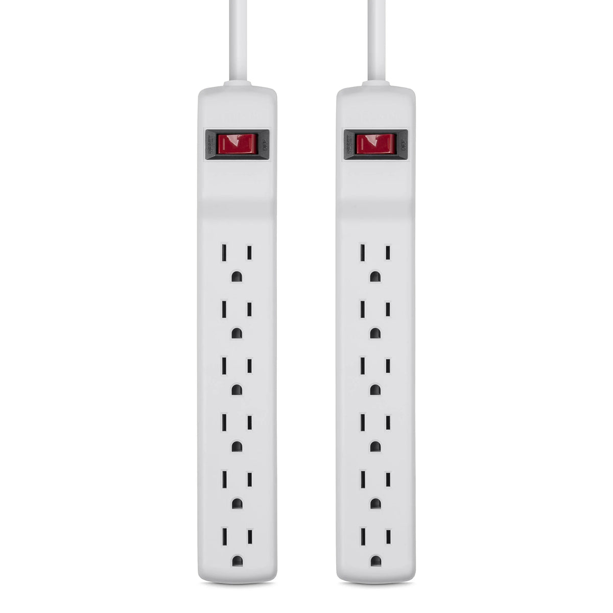 Brick 6 Office, Home, Outlets, Travel, Long AC 200 (2 Metal Desktop 2 White Duty Belkin Surge Pack) Power Heavy Charging - - & for Joules, Computer Strip Multiple ft Phone Cord Extension Protector