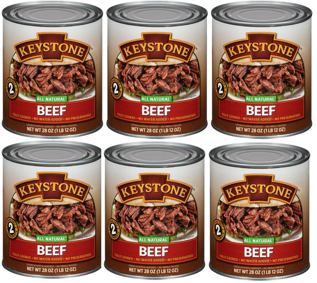 Canned Beef Life (12 Food Pack) Keystone Meats Camping ✅ Emergency Natural 28 ✅ Long Shelf Ounce All Cans