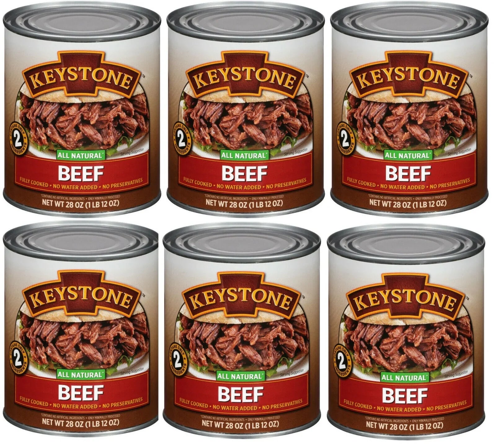 Canned Beef Life (12 Food Pack) Keystone Meats Camping ✅ Emergency Natural 28 ✅ Long Shelf Ounce All Cans