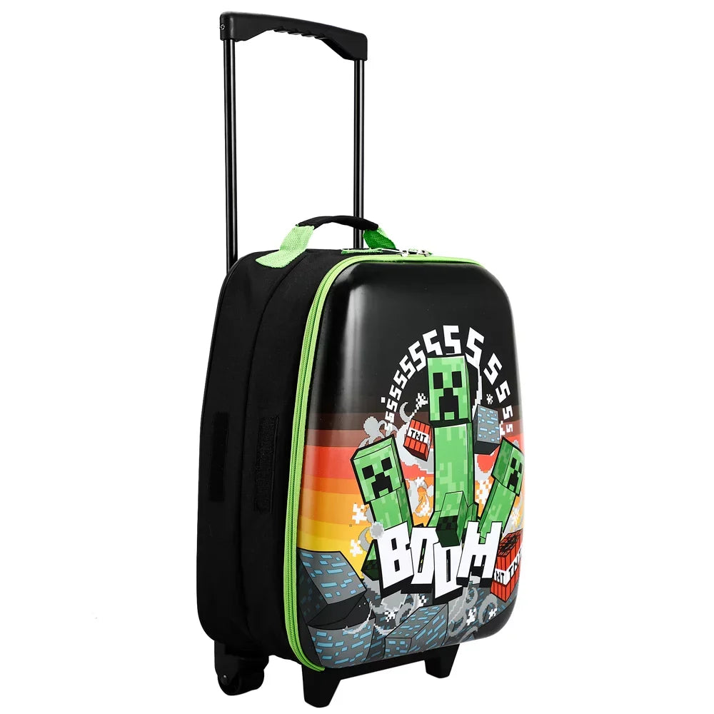 Case 16" Rolling Luggage Hard Minecraft Youth Collapsible