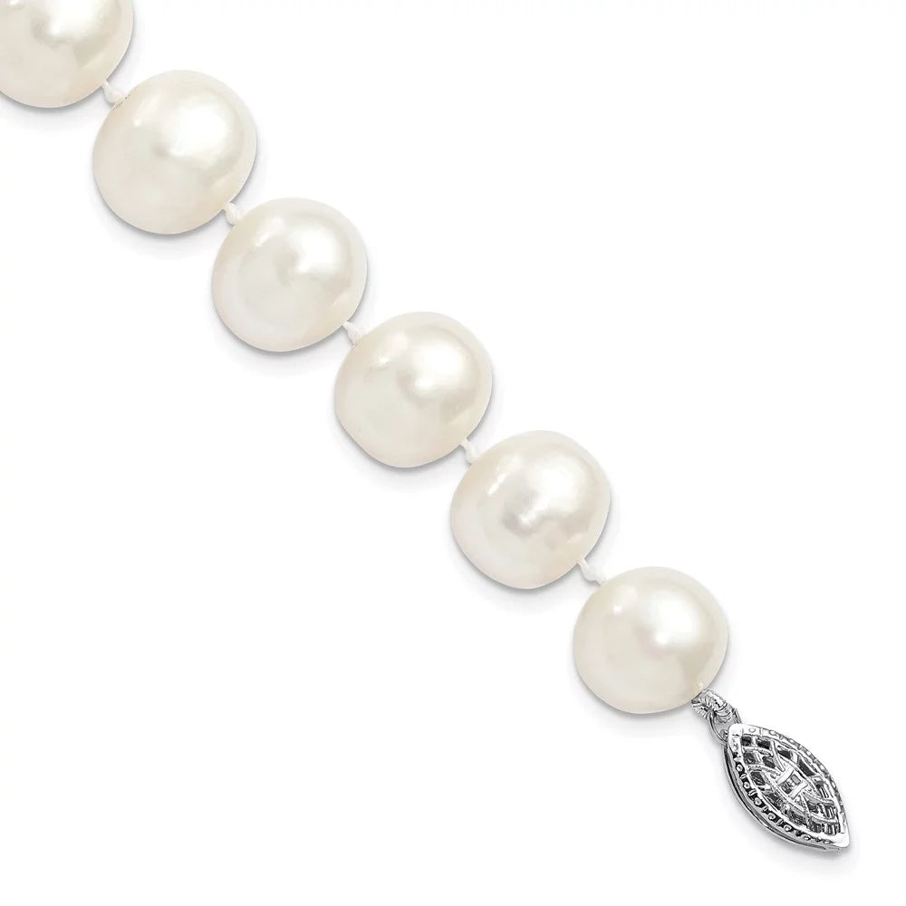 White Auriga Women Bracelet Silver 7.25inch for 925 Pearl Sterling