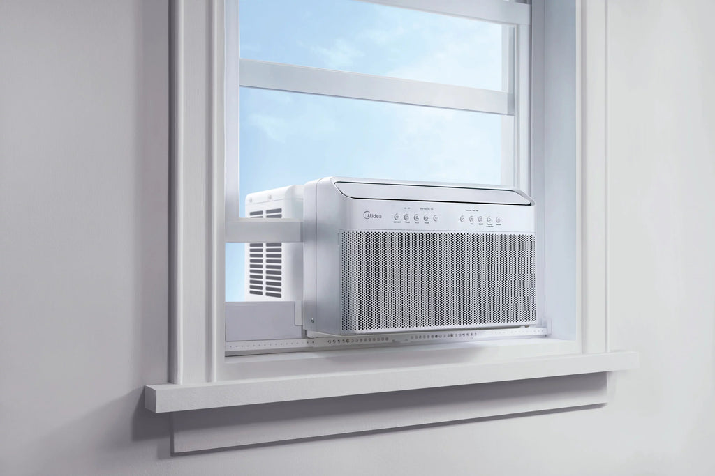Restored Inverter Window 12,000 Savings, Air 35% Energy U-Shaped MAW12V1QWT Quiet, Conditioner, (Refurbished) Midea Extreme Smart