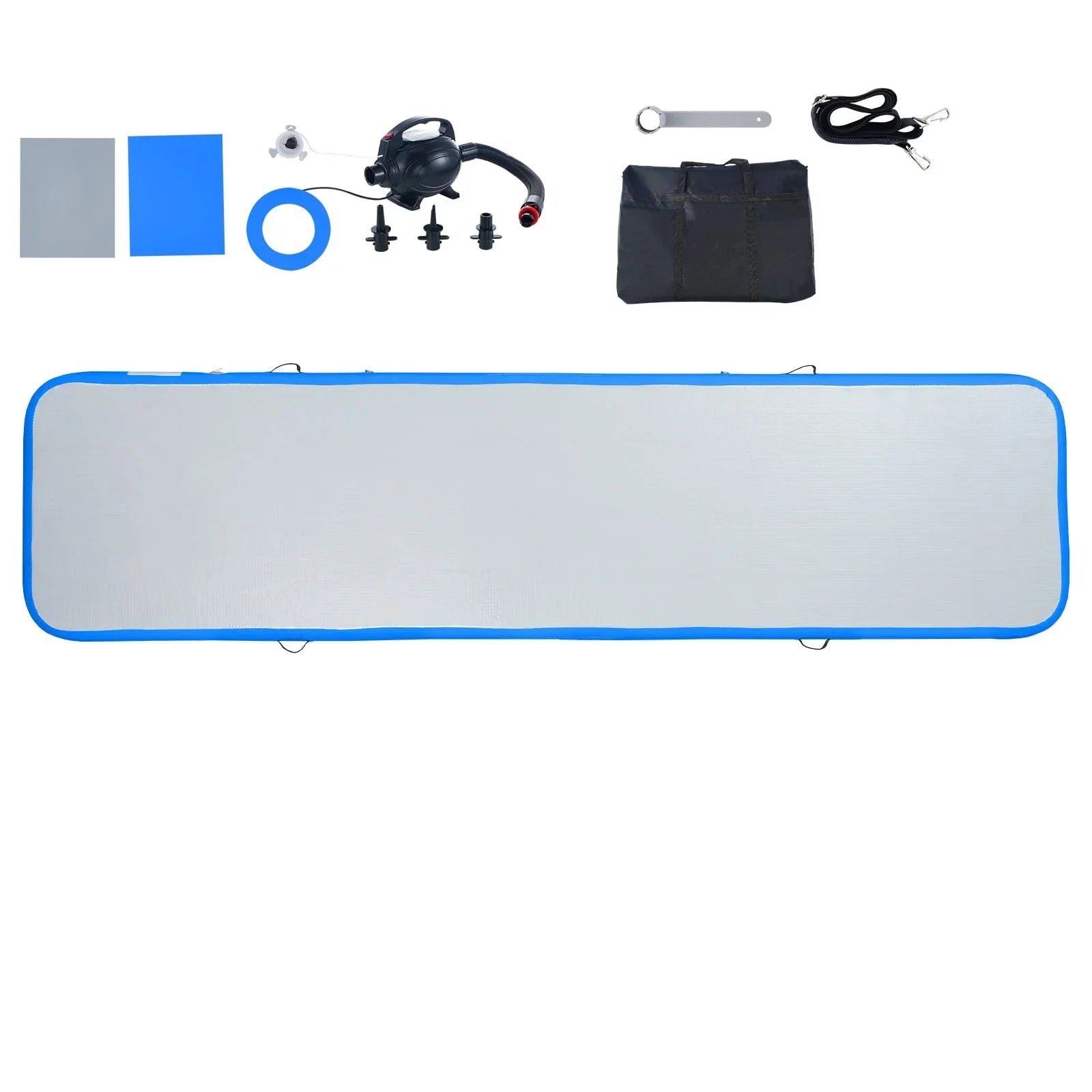 Mat 13ft Pump Cushion Fitness Air Gymnastics Inflatable Training Vibrating with
