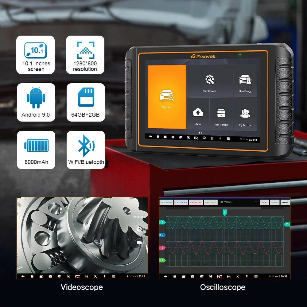 EOBD Scan Free Resets OBD Reader Systems Scan Update Tool TPMS Coding Bi-Directional Tool Car Diagnostic Control OBD2 Service FOXWELL Test GT75TS Automotive Actuation Scanner Full Code ECU 30+