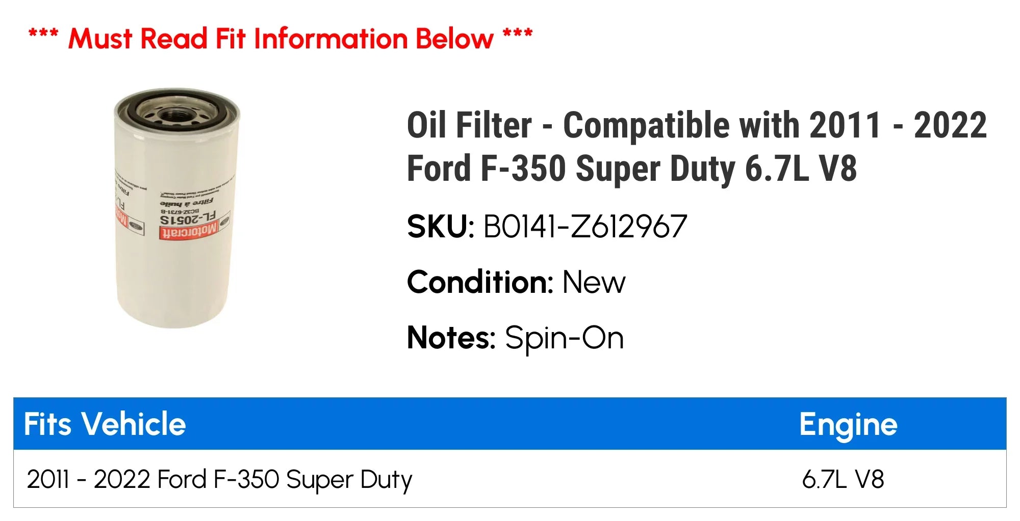 2015 2020 2021 V8 2018 with F-350 2013 Ford Duty - 2022 Fits 2016 Filter - 2012 6.7L Super 2014 2011 2017 2019