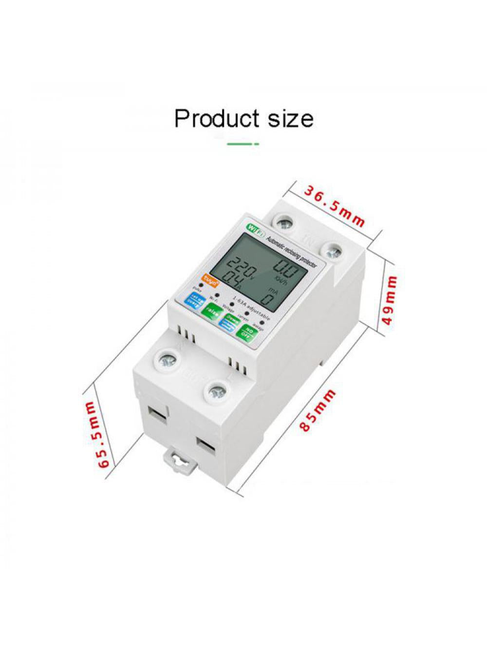 Google Din Xiaomi Life Timer Rail Alexa 220V 63A Energy Wattmeter Smart Meter Meter Smart Home Power 110V Monitor KWh Alice
