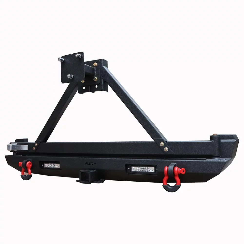Steel Rear Ronghui Bumper Cherokee Tire & Lights Carrier 1984-2001 Jeep For W/Spare