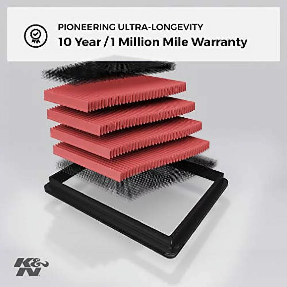 , 33-2399 Nissan/Infiniti/Suzuki/Fiat Replacement Filter: Performance, High Engine Filter: (370Z, Premium, 370 Skyline V6 FairladyZ, G37, QX50, 2007-2019 Washable, K&N Air EX37), Q60, Q40,