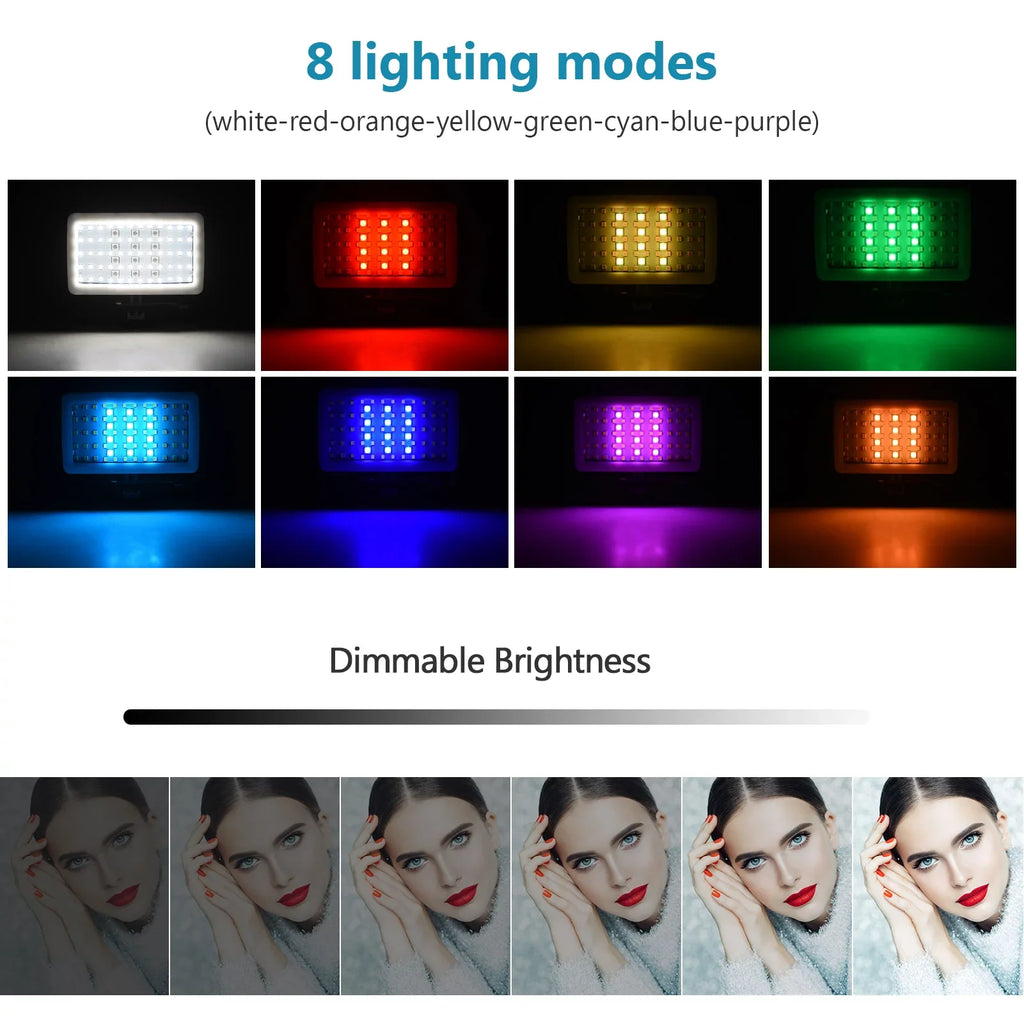 for for Replacement Underwater Video Rechargeable 8 Photography 40M Waterproof CRI95+ RGB SL-20 Dimmable Built-in Battery Snorkeling Modes Diving Video Fill Underwater Tomshoo IPX8