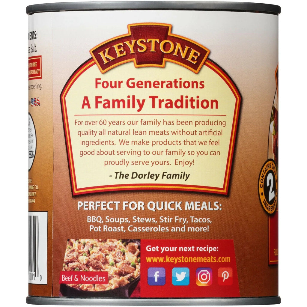 Canned Beef Life (12 Food Pack) Keystone Meats Camping ✅ Emergency Natural 28 ✅ Long Shelf Ounce All Cans
