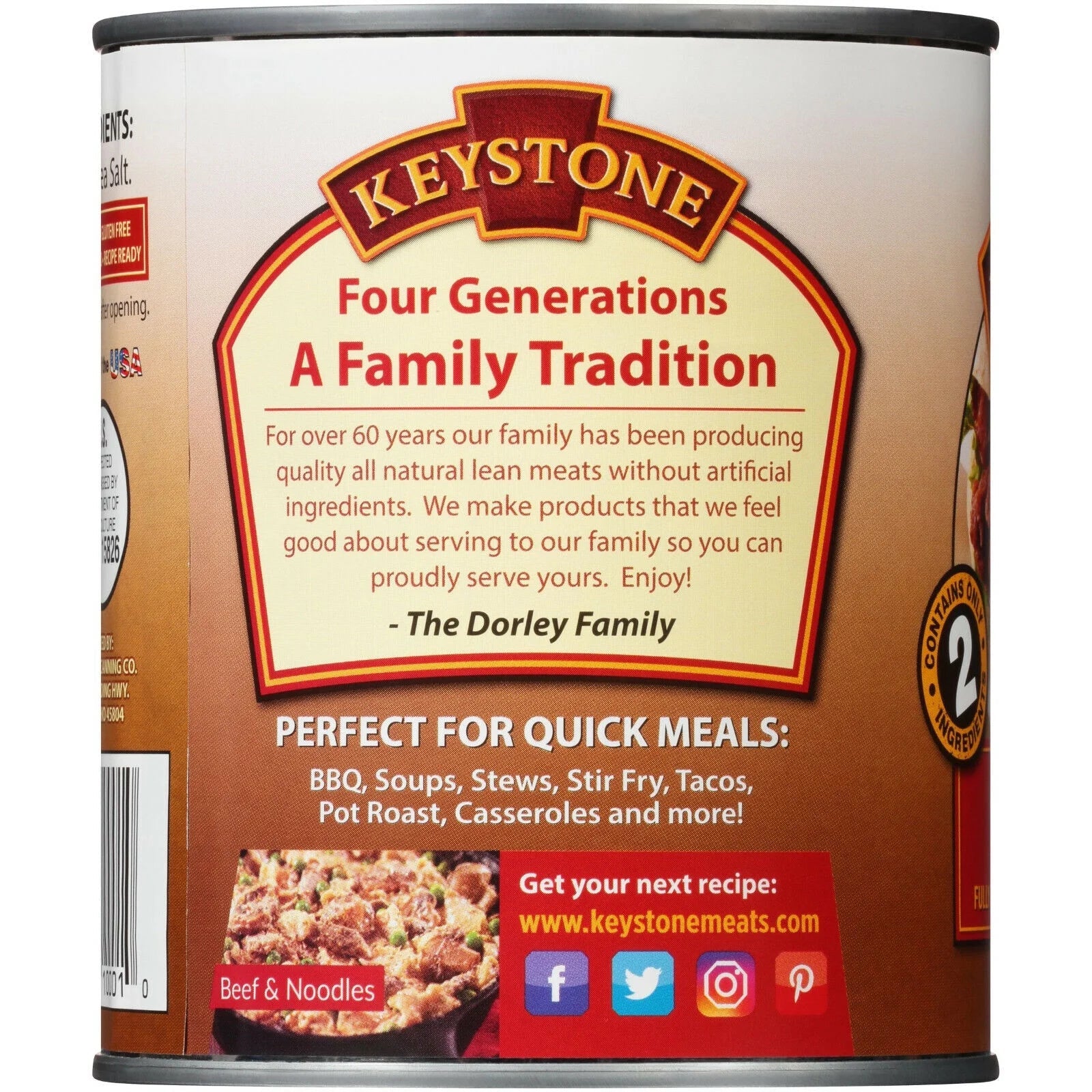 Canned Beef Life (12 Food Pack) Keystone Meats Camping ✅ Emergency Natural 28 ✅ Long Shelf Ounce All Cans