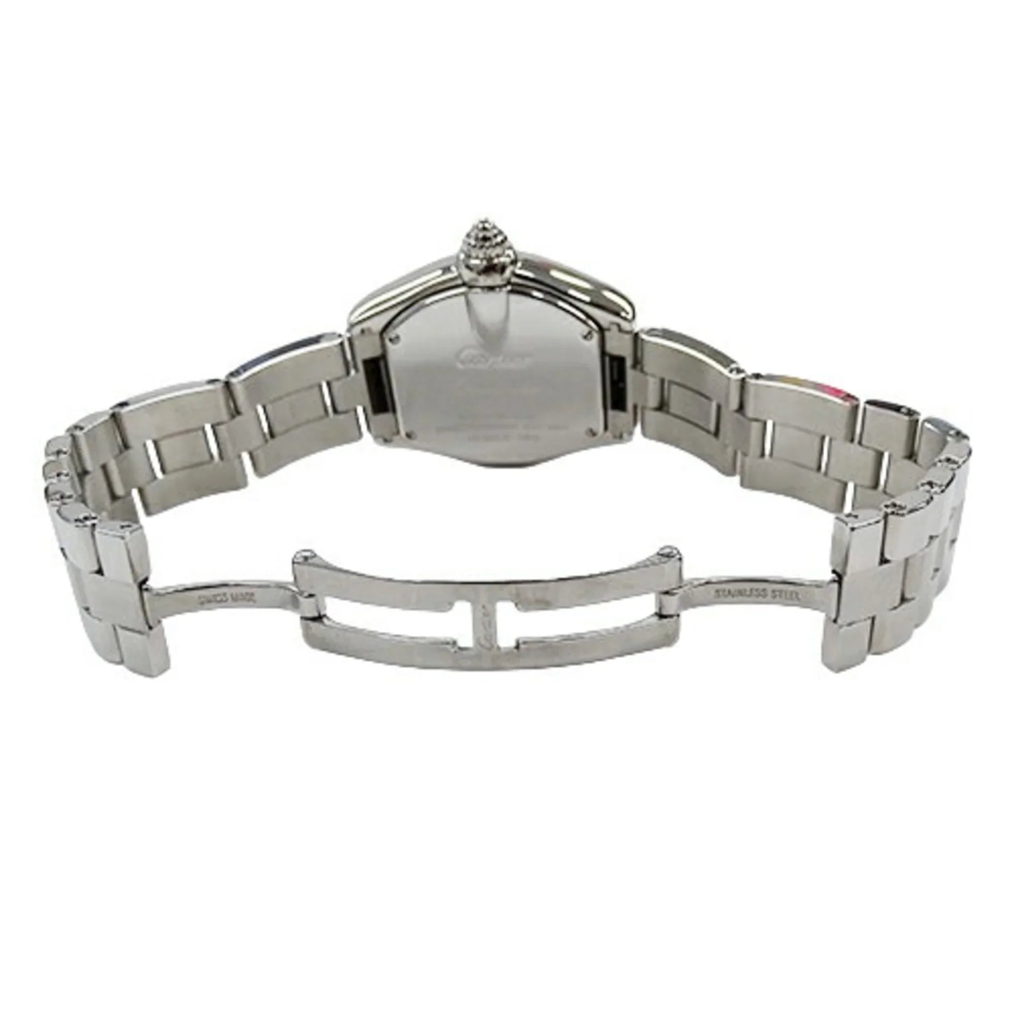 Watch Date (Fair) Roadster Stainless W62016V3 Ladies Polished Quartz Cartier Pre-Owned Silver Steel