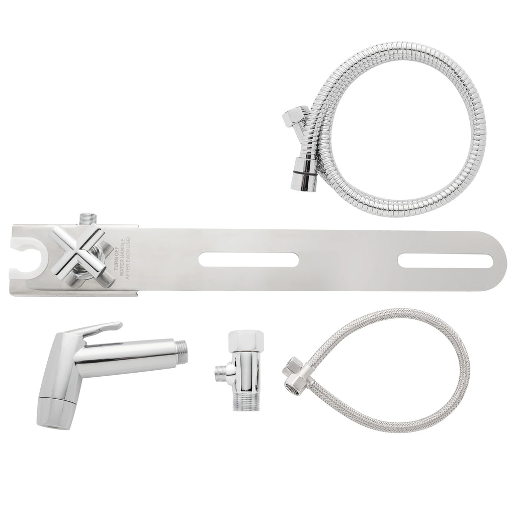 Holster Shut Brondell and off in Hand-Held Bidet Silver CleanSpa Integrated Easy Sprayer with