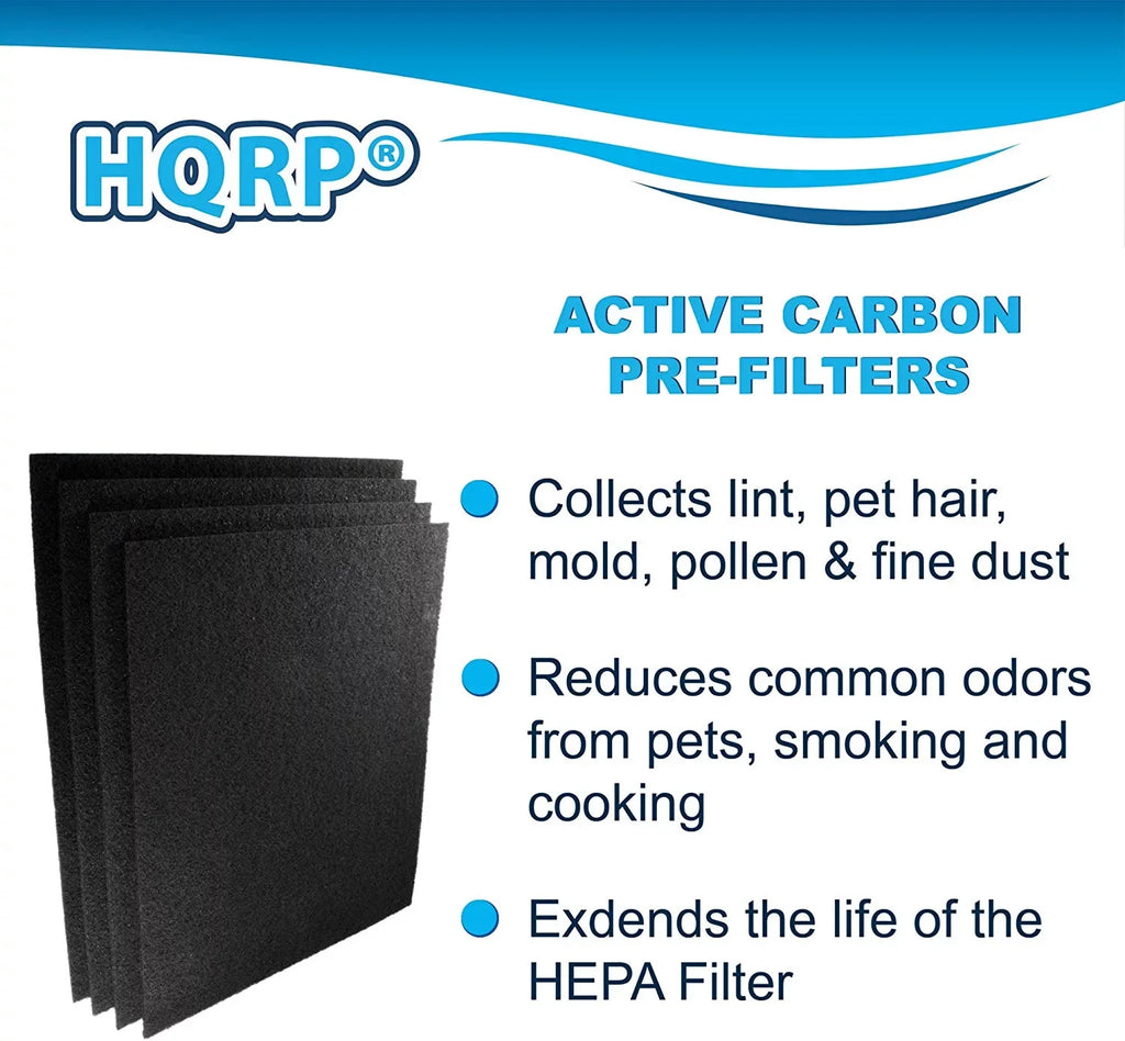 fits HA-300, HPA-300, 8-Pack HA-300-BHDB, HRF-A300 HQRP with HPA-8350 HPA300, HPA-304, Honeywell HA300BHDB, Compatible HA300, Pre-Cut HPA304, Activated HPA8350, Carbon Filter Series