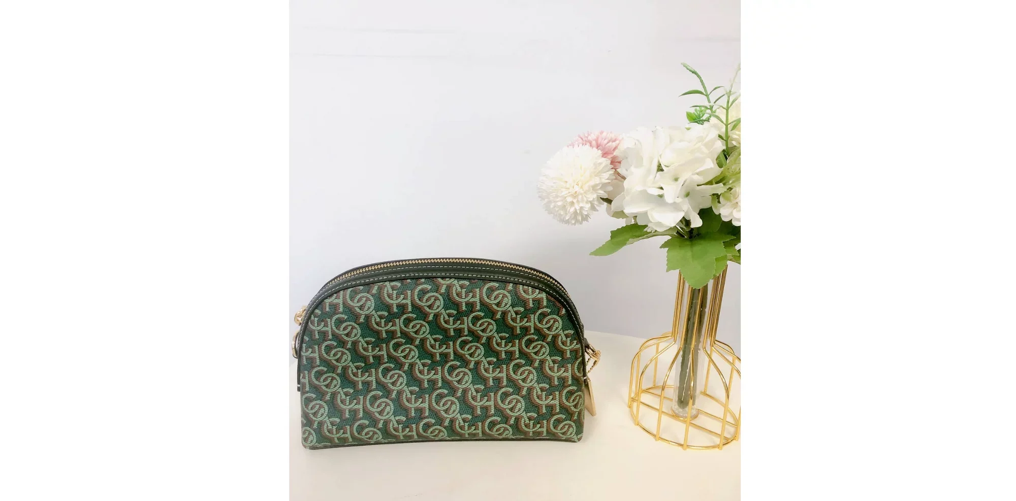 Madi Coach CF343 Green With Coach Crossbody Print Monogram