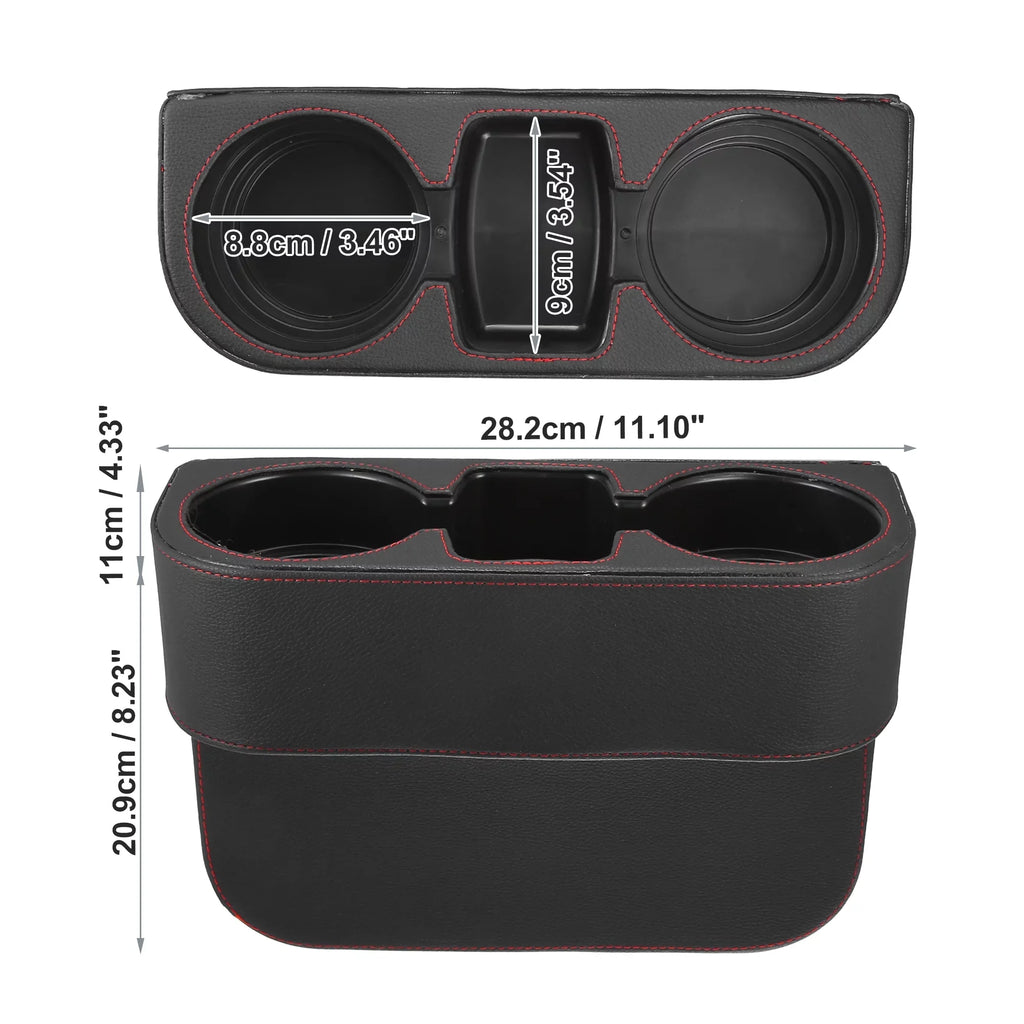 Cup Console Storage Car Filler Gap Pocket Box Holder Seat Black Multi-function Side Organizer Red Seat Car