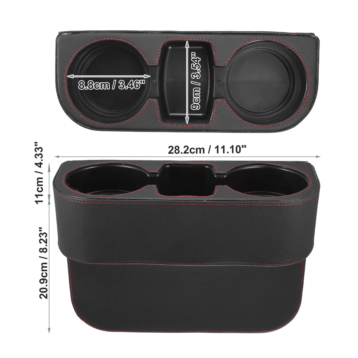 Cup Console Storage Car Filler Gap Pocket Box Holder Seat Black Multi-function Side Organizer Red Seat Car
