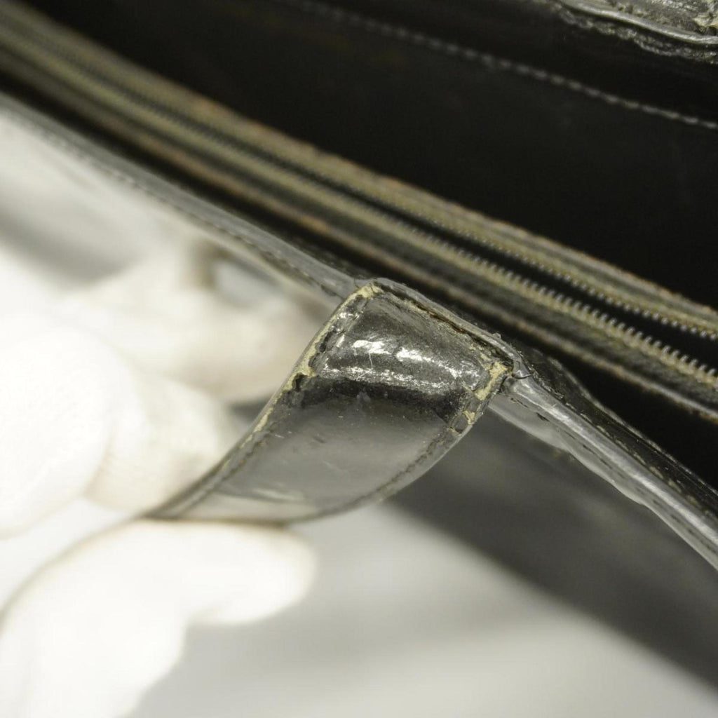 Black Patent Tote Leather Pre-Owned Bag Women's (Good) Champagne