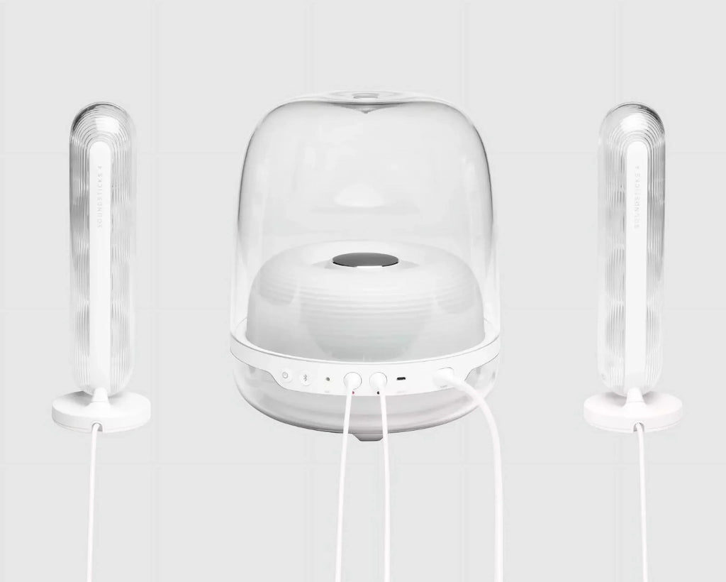 Kardon White Speaker Bluetooth SoundSticks Harman - HKSOUNDSTICK4WAM-Z System, 4 Refurbished Wireless Certified Restored 2.1