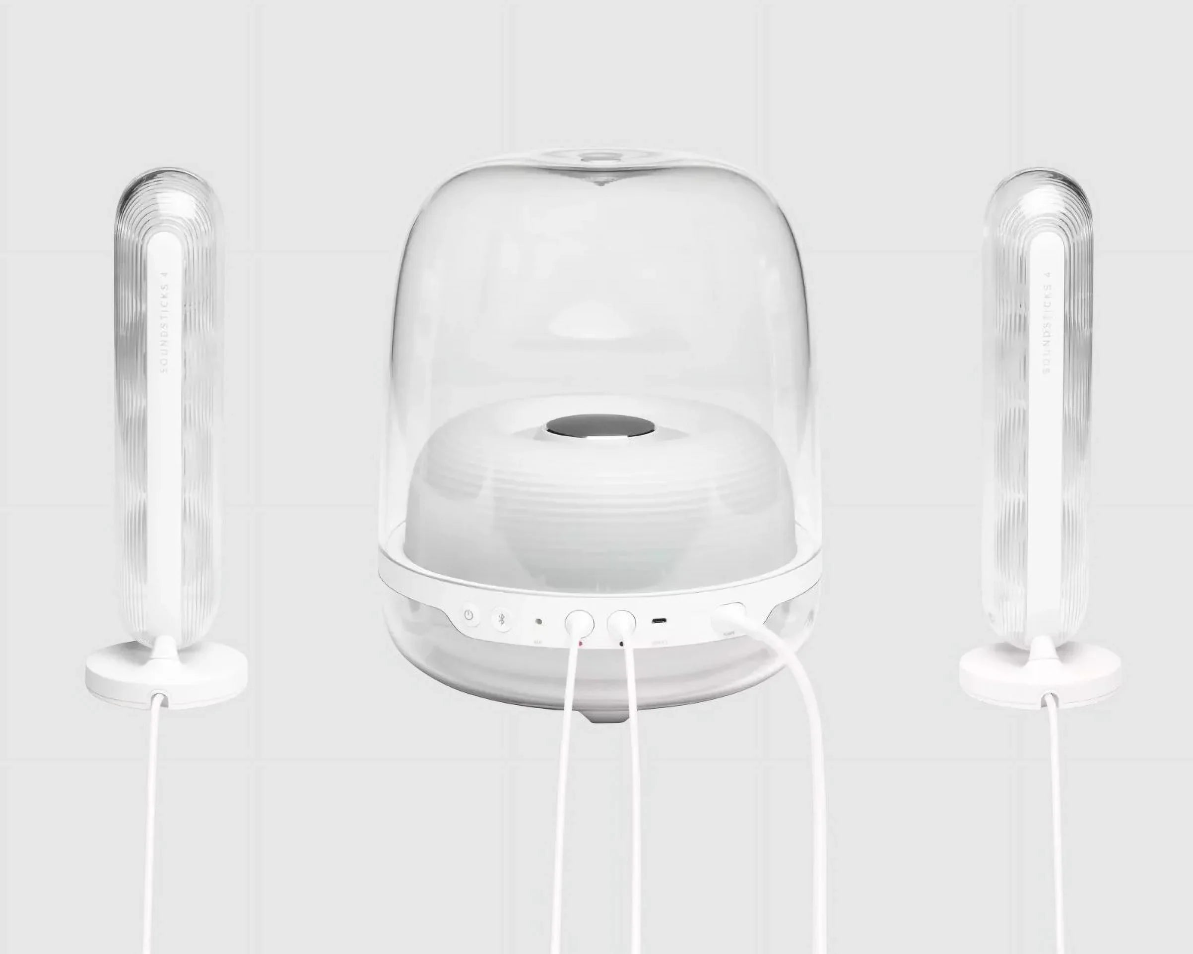 Kardon White Speaker Bluetooth SoundSticks Harman - HKSOUNDSTICK4WAM-Z System, 4 Refurbished Wireless Certified Restored 2.1