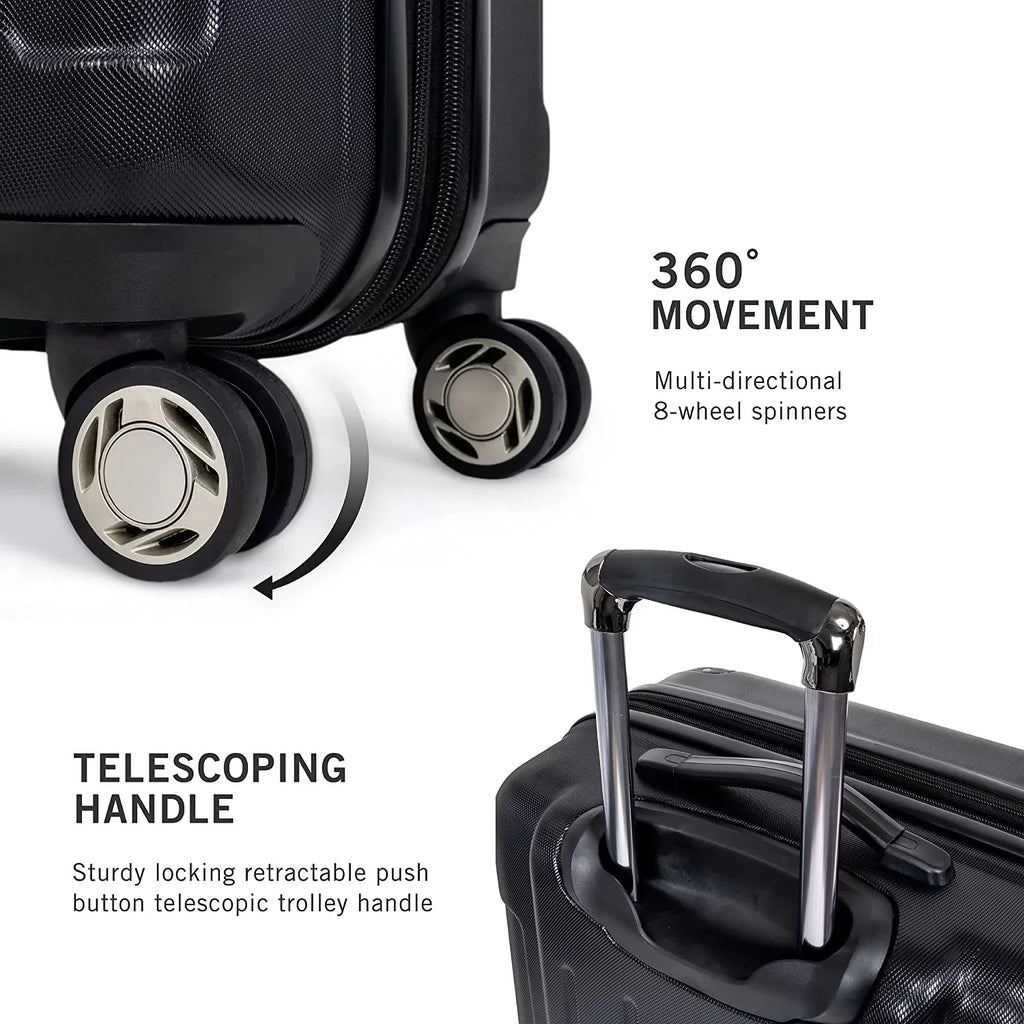 (20"/24"/28") (20"/24"/28") 8-Wheel Hardside Luggage Spinner Cole Black, Renegade Black Expandable Kenneth Set Set REACTION 3-Piece Suitcase, 3-Piece Lightweight