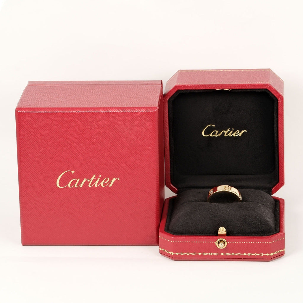 approx. 8.67g, Cartier diamond, ring, yellow dimension Pre-Owned (Good) K18 I132124019 half 3P, Love gold, 15