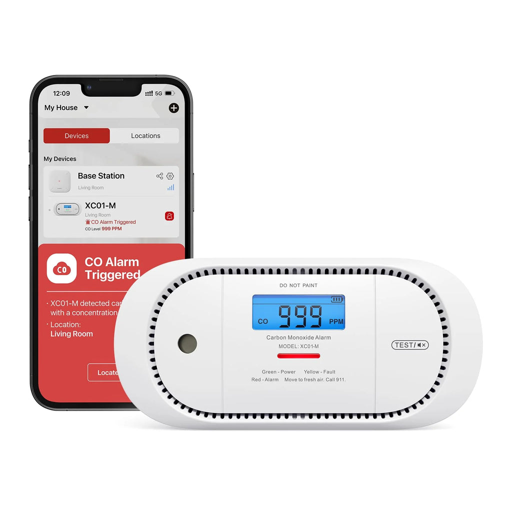 XC01-M, Smart X-Sense FS31 Accessory an Wireless 1-Pack Monoxide Works Base for Station, Detector X-Sense Carbon FS51 with Portable Smoke Detector Interconnected or SBS50 Alarm Kit,
