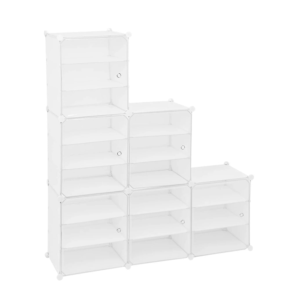 Pairs Storage Shoe Entryway 12 Tiers Boxes, Bedroom Closet 96 Stand White Tower Cubes Shoe Hallway Cabinet Modular Organizer Shelf Shoe Plastic 48 Storage Rack for