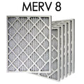 | - Filter MERV 8 23.375x23.375x.75 Air Actual Pleated 24x24x1 dimension 6PK