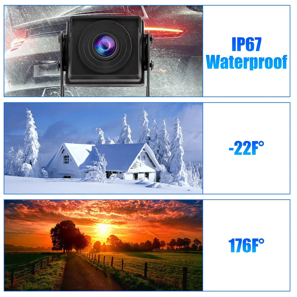 View Monitor Kit, Backup Monitor Reverse Night Waterproof TSV with Camera 1080P Rear Kit Vision, Camera