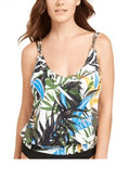 MULTI TROPIC OLIVE US Klein Blouson top, Calvin Tankini RAINFOREST Swim 2X-Large
