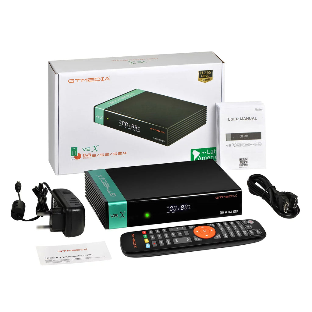 IKS Set Built-in SCART Slot MU3 V8X TV WiFi CA Receiver DVB-S/S2X Card OUT Box H.265 Receptor GTMEDIA Signal Digital LA