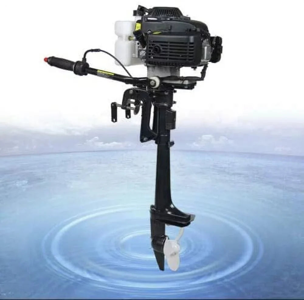 Inflatable Heavy Shaft Motor Vessel Shaft System Duty Propeller Air Cooling Trolling Miumaeov 3.6HP Control Outboard Tiller Fishing 2 Engine Stroke