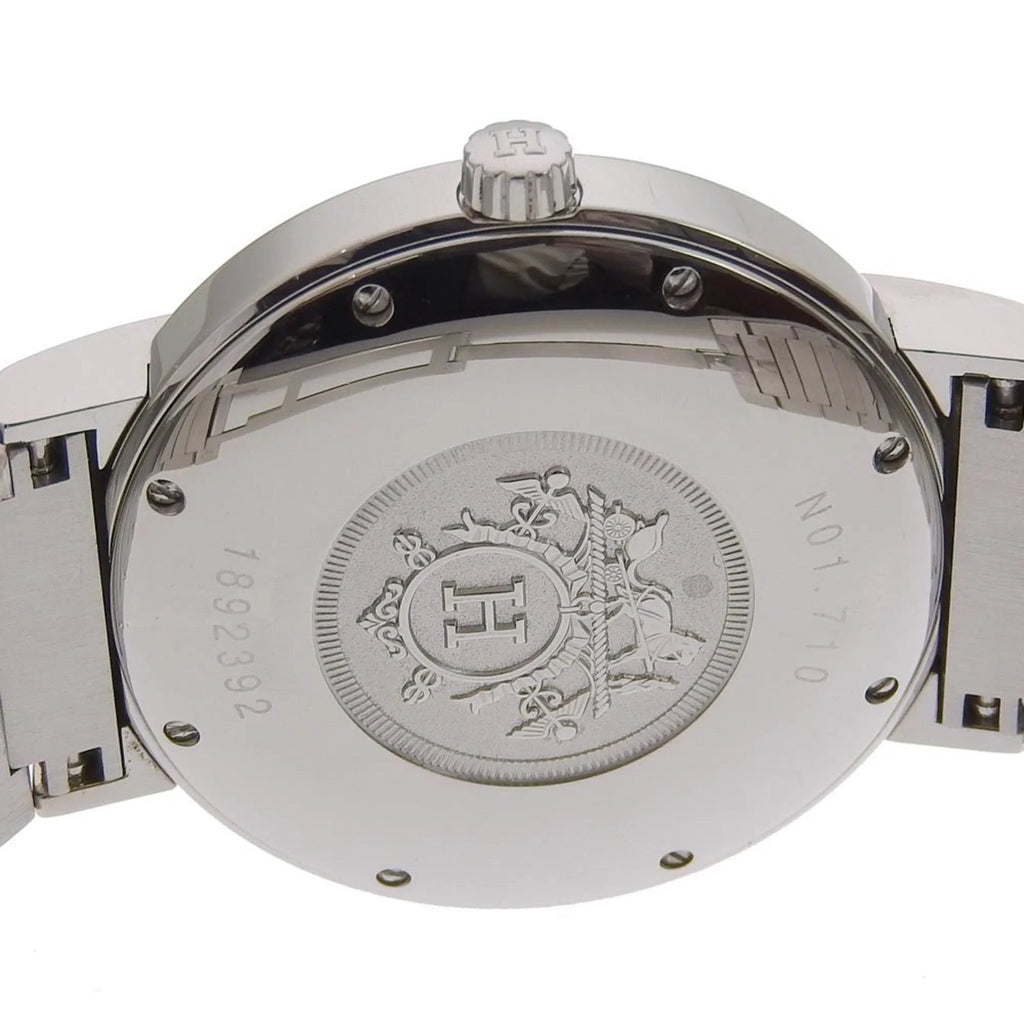 Made Pre-Owned Swiss (Fair) Nomad Quartz Steel Stainless Watch NO1.710 Hermes Silver Men's Dial Analog White Display