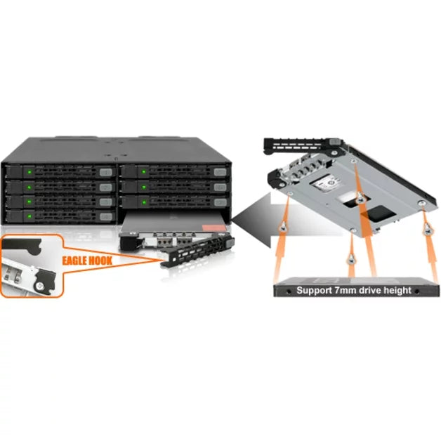 MiniSAS 5.25 8x2.5 in MB998IP-B Swap 1 Backplane bay Hot x