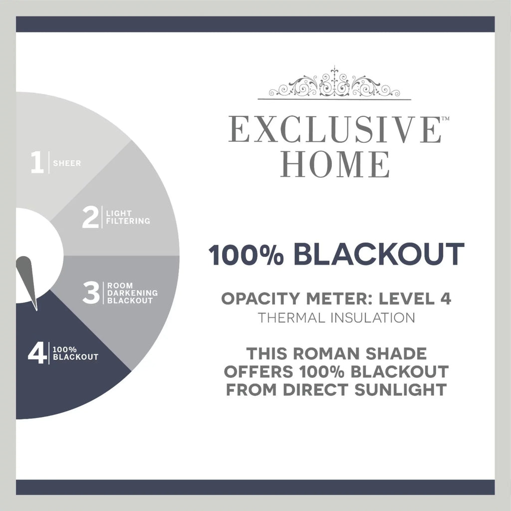 Shade, Total Blackout Exclusive Blue 23"x64", Roman Slate Home Esme