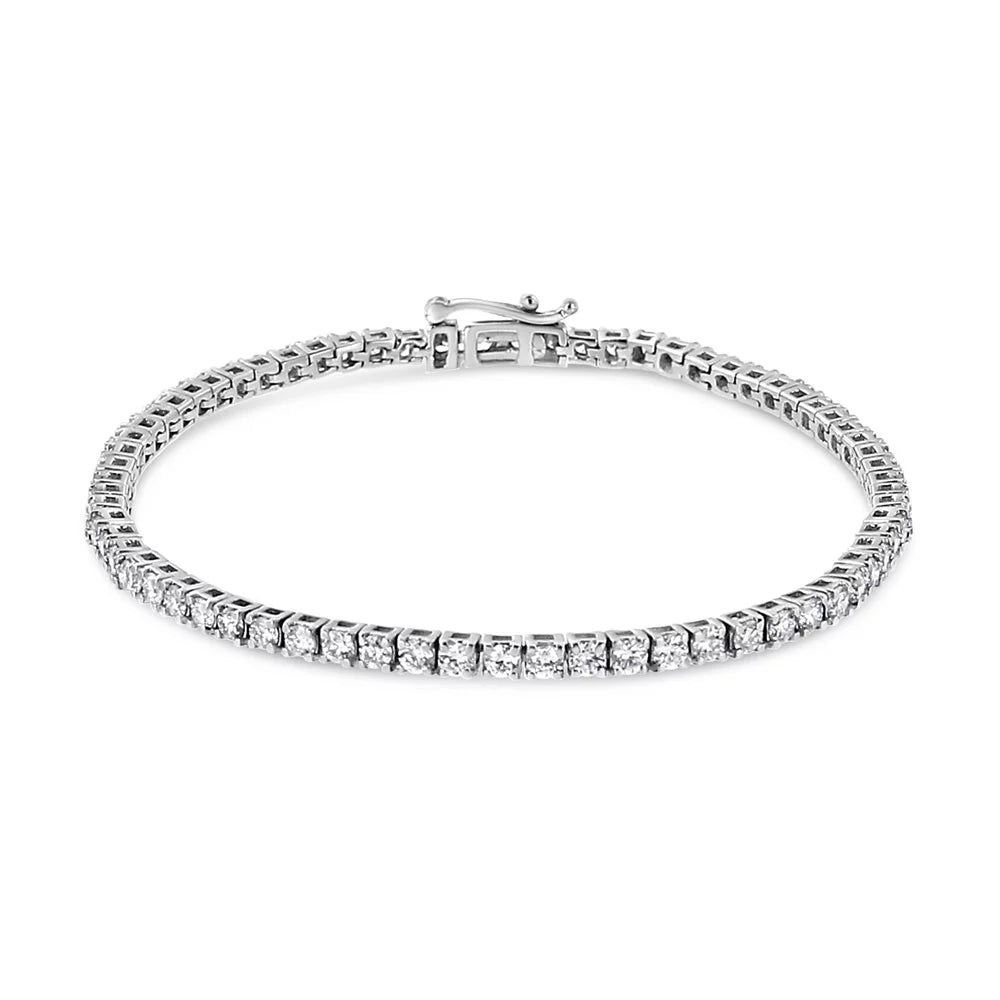 Color, Cttw VS2-SI1 14K Gold White 2.0 (F-G Lab Grown Clarity) Diamond Bracelet Tennis Classic 7.25"