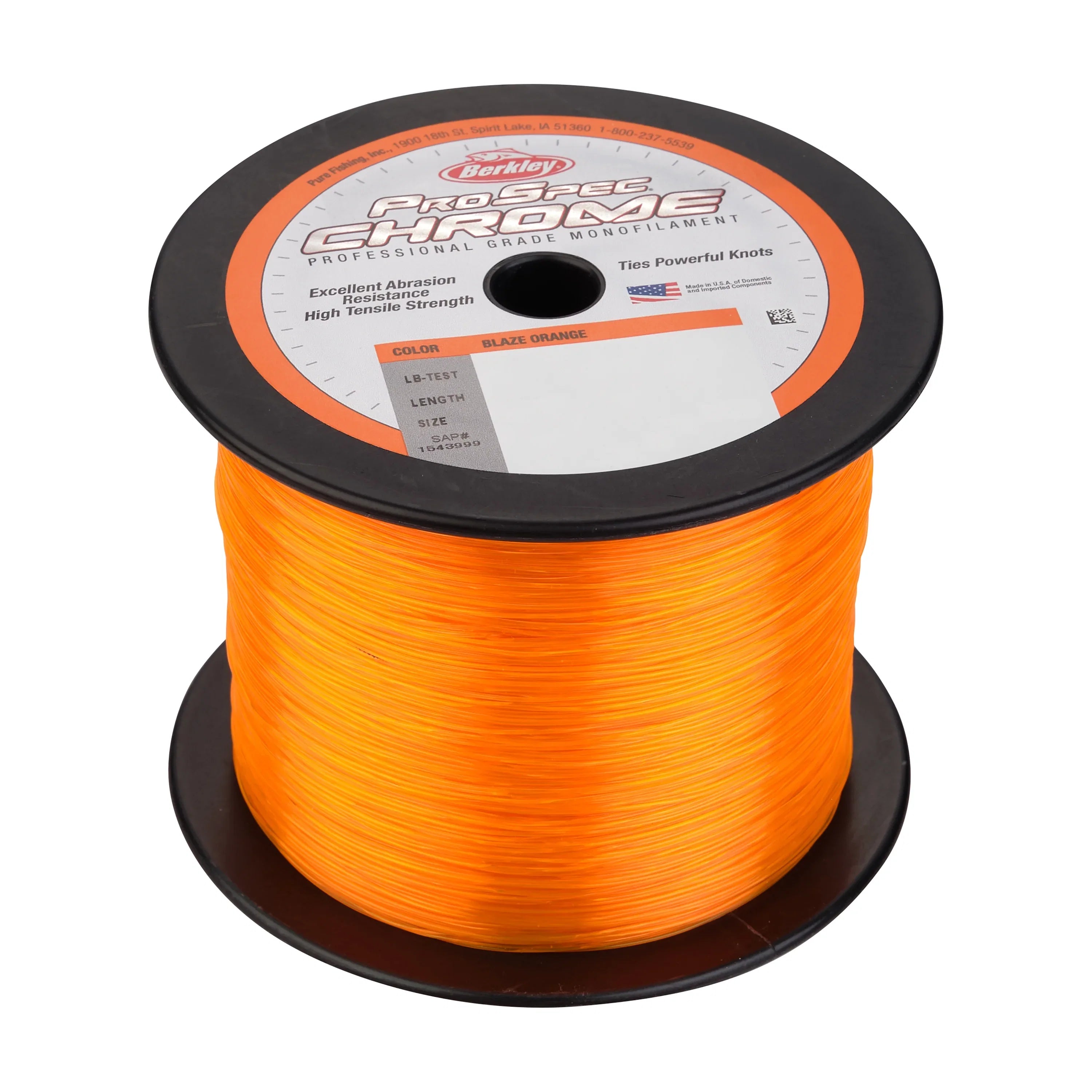 Line Orange, Chrome, Berkley Fishing ProSpec 7.2kg Blaze 16lb