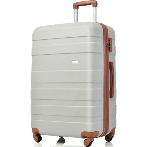 Model Light Lock Luggage 20''24''28''( Brown) Luggage 3pcs Clearance Expandable with and Sets Wheels Suitcase Lightweight Hardshell Grey Durable Spinner New Hardside Suitcase sets